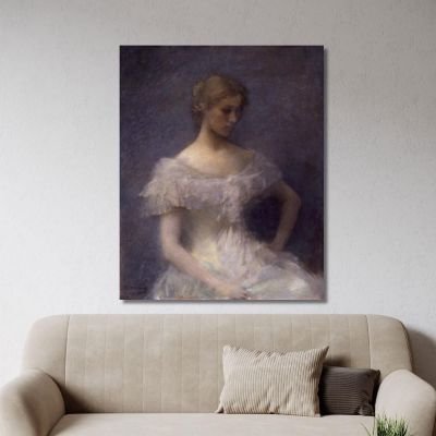 Young Girl Seated Thomas Wilmer Dewing twd39 canvas print 