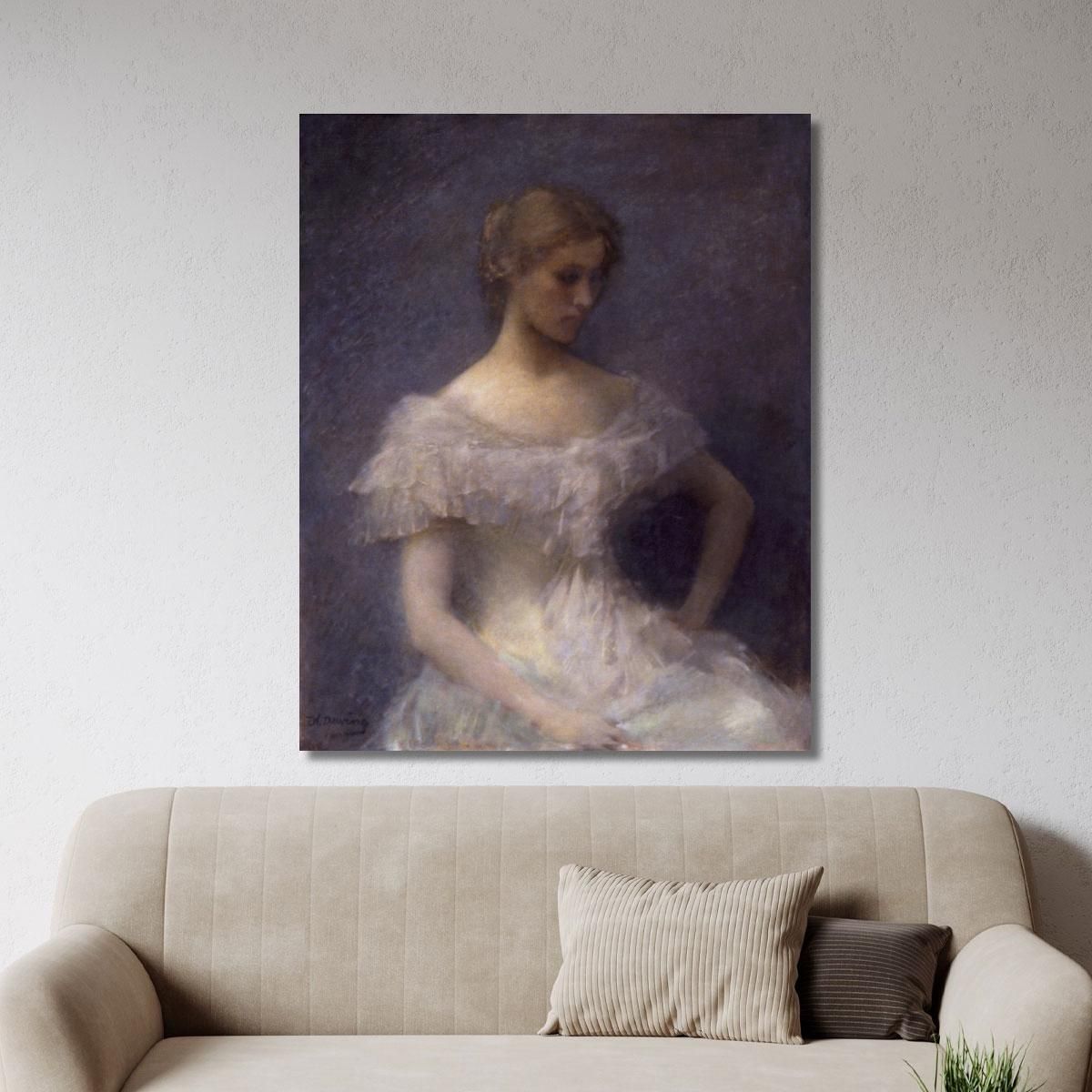 Young Girl Seated Thomas Wilmer Dewing twd39 canvas print 