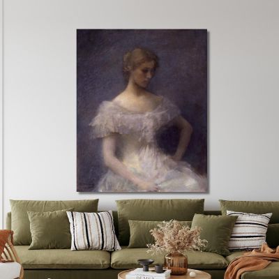 Young Girl Seated Thomas Wilmer Dewing twd39 canvas print 