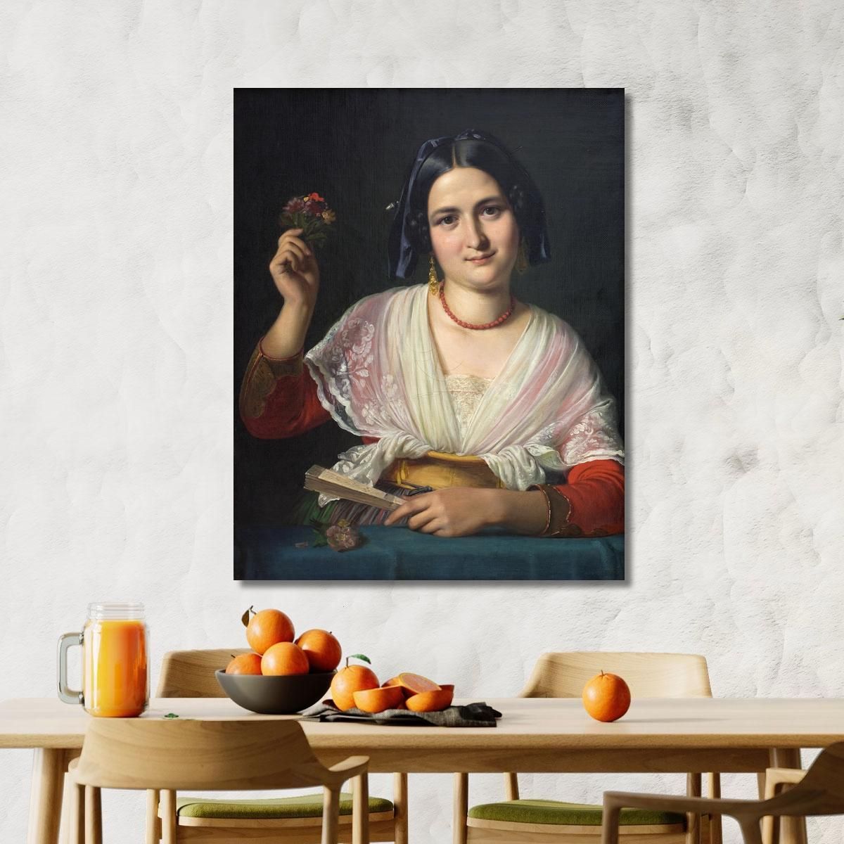 A Roman Woman In Fancy Dress Wilhelm Marstrand wmr2 canvas print 