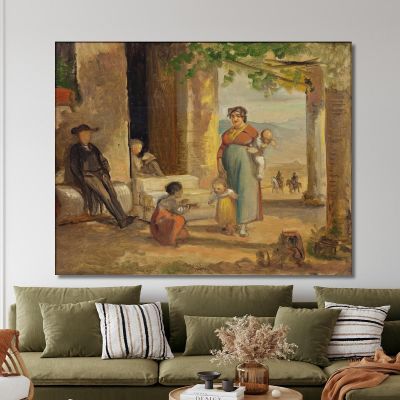 Child Learning To Walk Wilhelm Marstrand wmr8 canvas print 