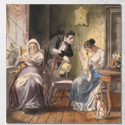 A Visit From Everyday Life Wilhelm Marstrand wmr23 canvas print 