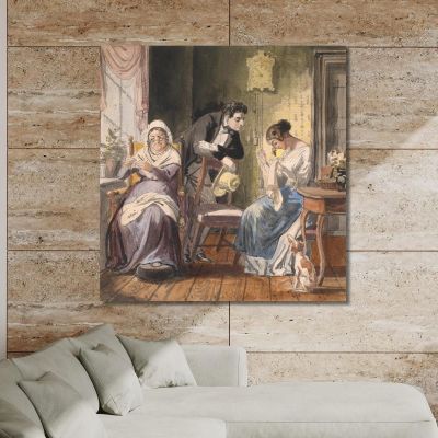 A Visit From Everyday Life Wilhelm Marstrand wmr23 canvas print 