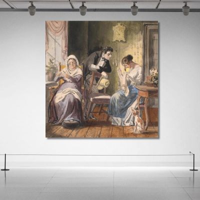 A Visit From Everyday Life Wilhelm Marstrand wmr23 canvas print 