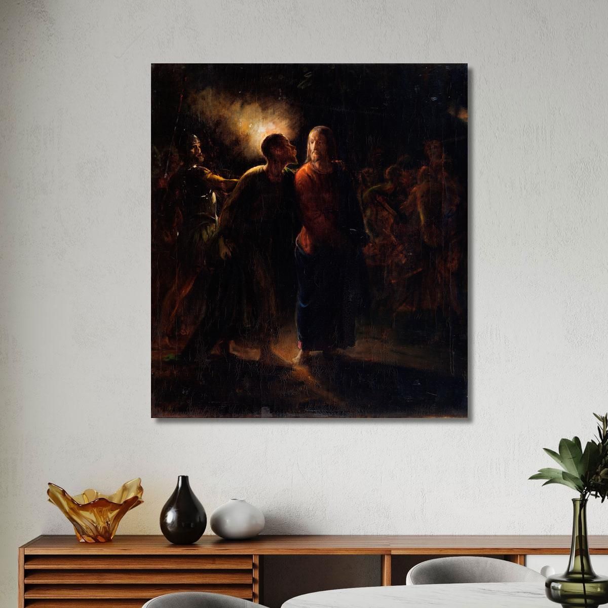 Kiss Of Judas Wilhelm Marstrand wmr35 canvas print 