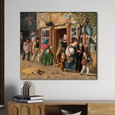 Moving Day Scene Wilhelm Marstrand wmr42 canvas print 