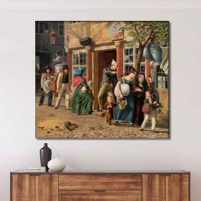 Moving Day Scene Wilhelm Marstrand wmr42 canvas print 