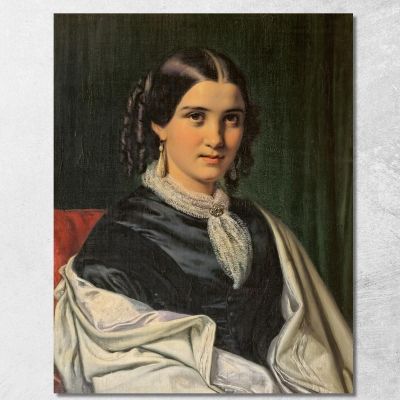 Portrait Of Mrs. Vilhelmine Heise Born Hage Wilhelm Marstrand wmr50 canvas print 