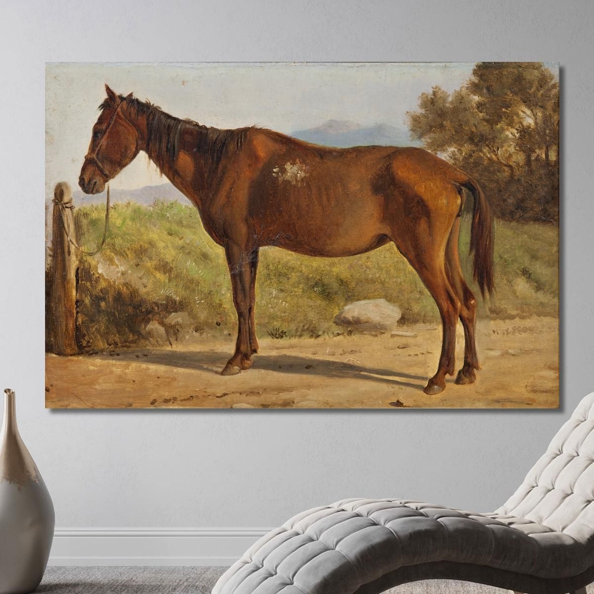 Rosinante. Study Of An Old Standing Horse Wilhelm Marstrand wmr57 canvas print 