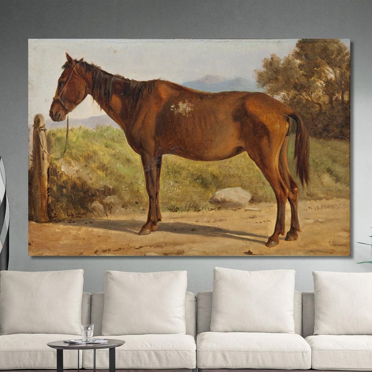 Rosinante. Study Of An Old Standing Horse Wilhelm Marstrand wmr57 canvas print 