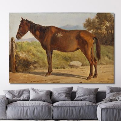 Rosinante. Study Of An Old Standing Horse Wilhelm Marstrand wmr57 canvas print 