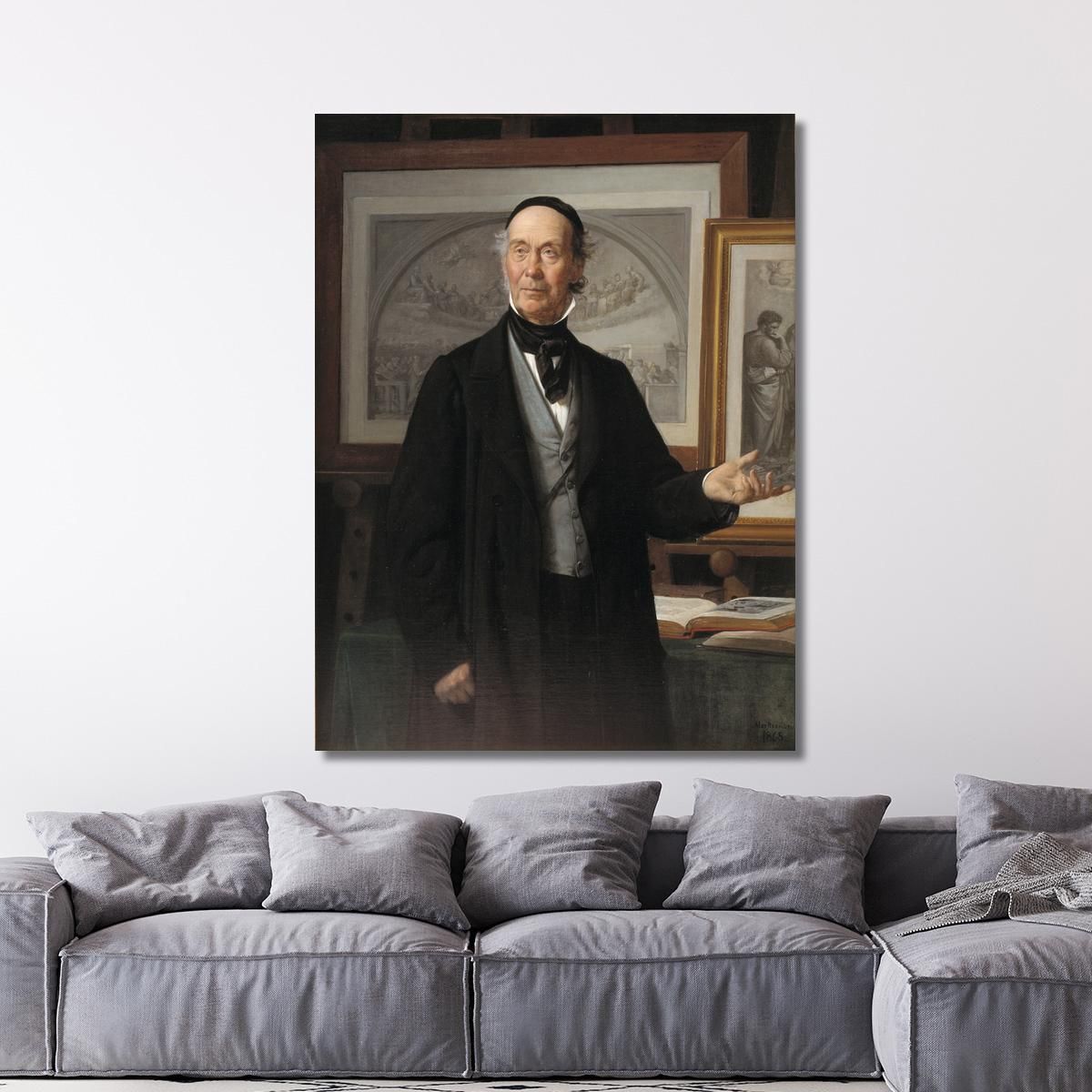 The Art Historian Niels Lauritz Høyen Wilhelm Marstrand wmr65 canvas print 