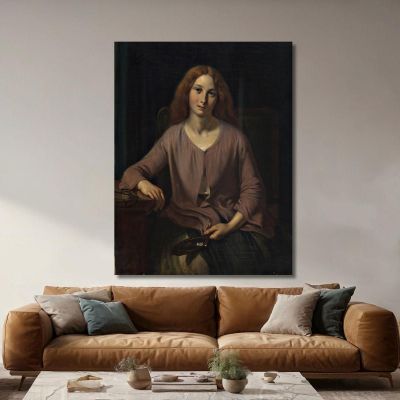 Venetian Woman In The Restroom Wilhelm Marstrand wmr71 canvas print 