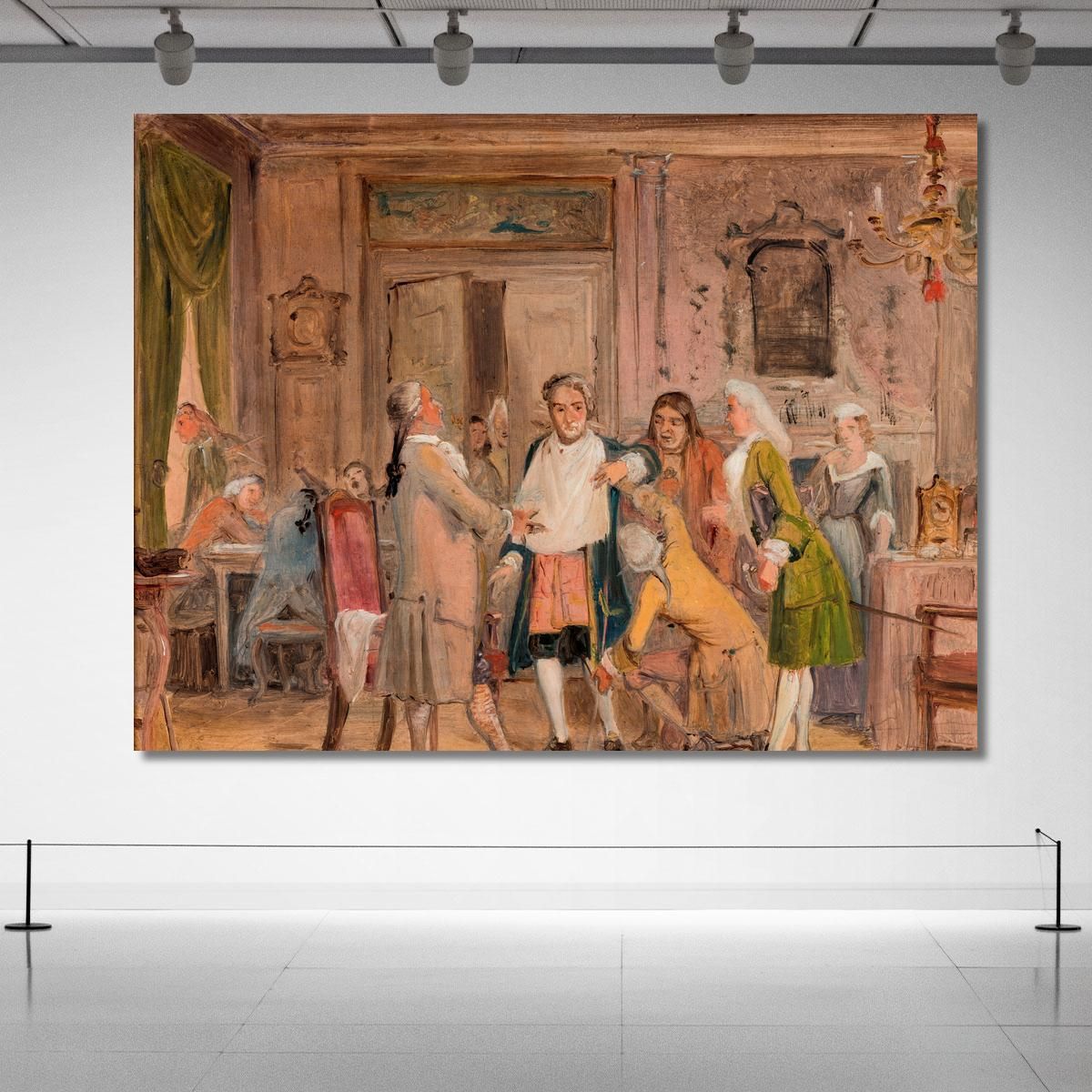 Vielgeschrey'S Hardships Scene Wilhelm Marstrand wmr73 canvas print 