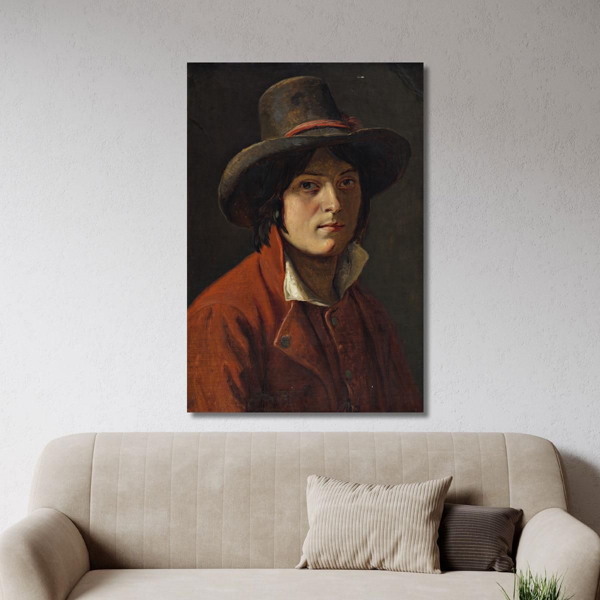 Young Peasant Boy Wilhelm Marstrand wmr76 canvas print 
