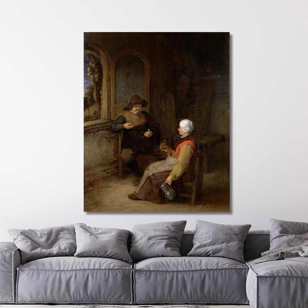 Interior Of A Cottage Adriaen van Ostade avo26 canvas print 