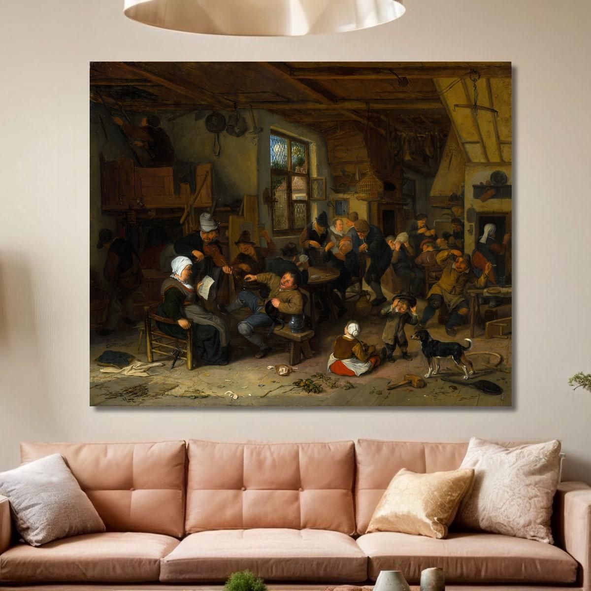 Peasant Inn Adriaen van Ostade avo34 canvas print 