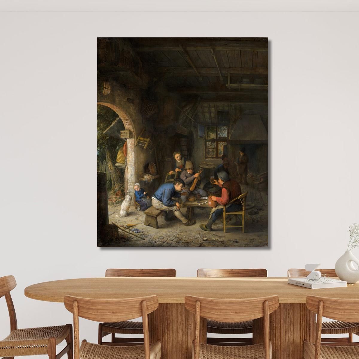 Peasants At An Inn Adriaen van Ostade avo36 canvas print 