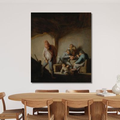 Peasants In The Interior Of An Inn Adriaen van Ostade avo40 canvas print 