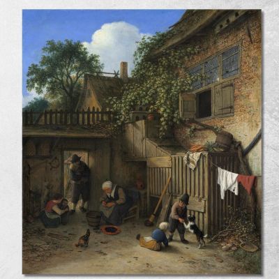 The Cottage Dooryard Adriaen van Ostade avo51 canvas print 