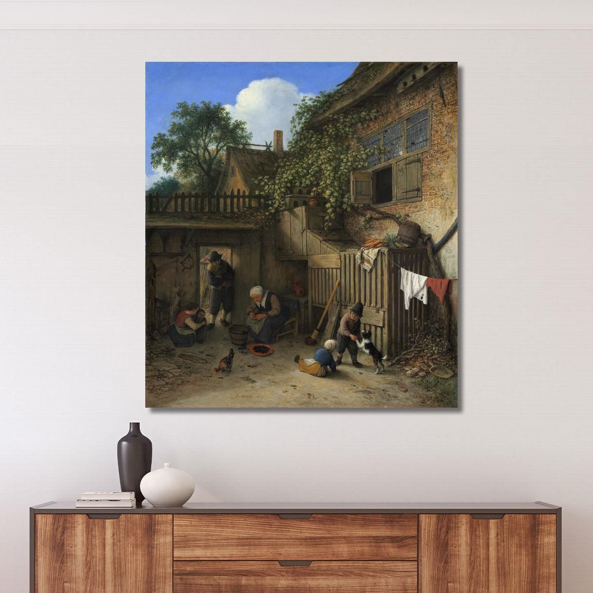 The Cottage Dooryard Adriaen van Ostade avo51 canvas print 