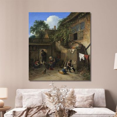 The Cottage Dooryard Adriaen van Ostade avo51 canvas print 