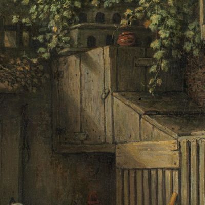 The Cottage Dooryard Adriaen van Ostade avo51 canvas print