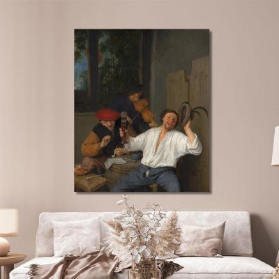 The Merry Drinkers Adriaen van Ostade avo54 canvas print 