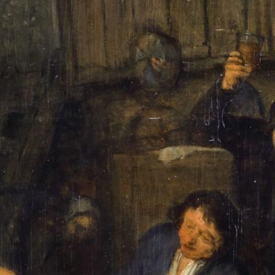 Violin Player And Drinking Farmers In A Tavern Ii Adriaen van Ostade avo65 canvas print