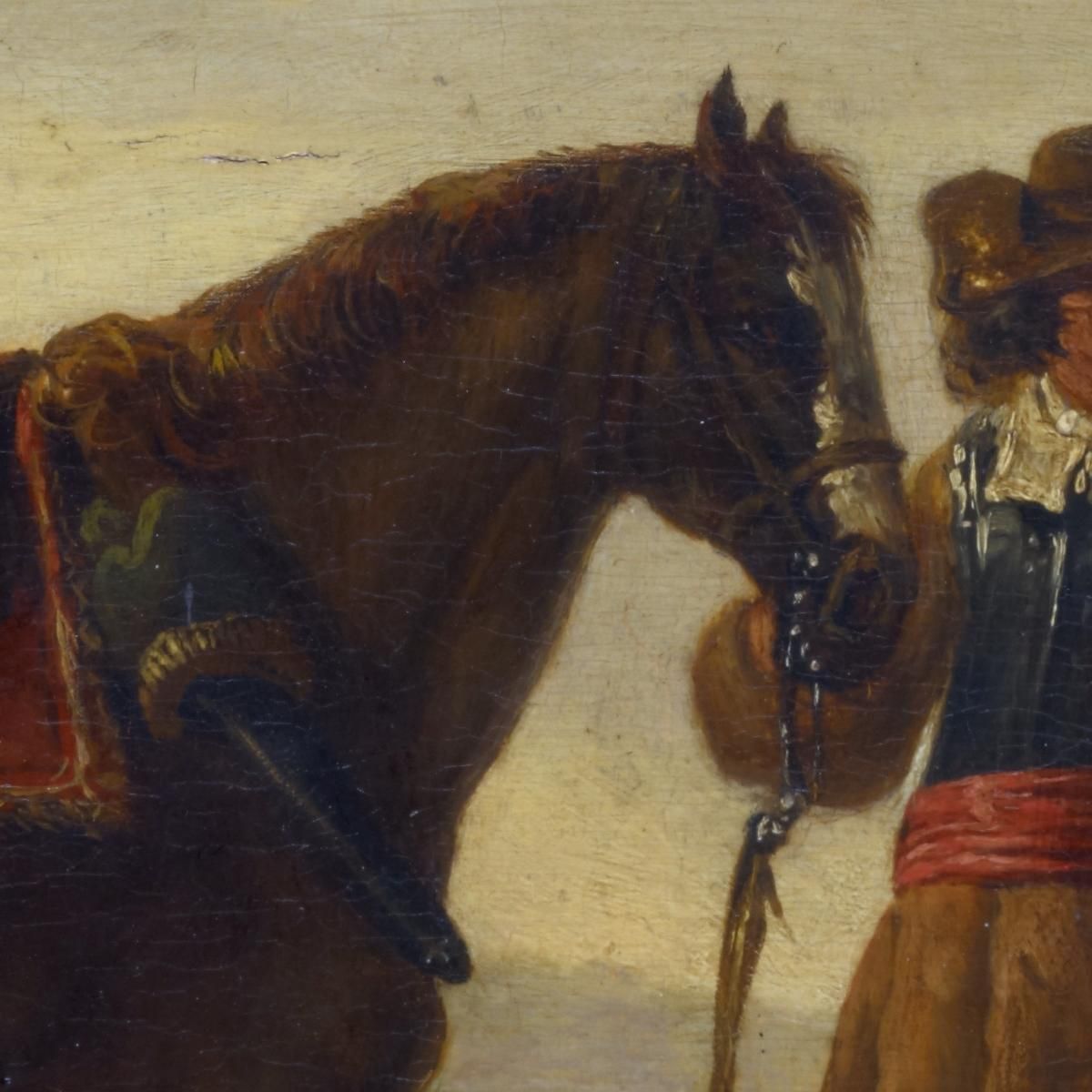 Officer With Horse Aelbert Cuyp acu31 canvas print