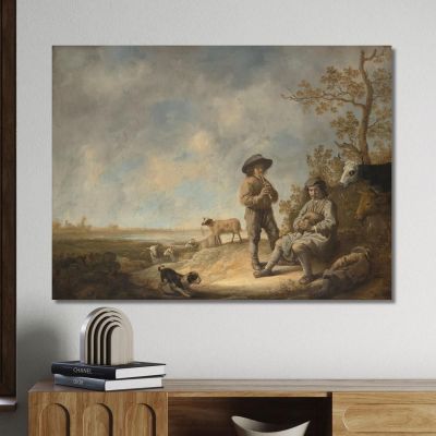 Piping Shepherds Aelbert Cuyp acu34 canvas print 