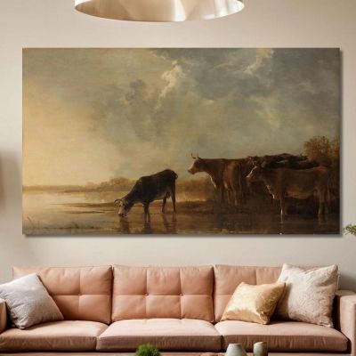 River Landscape With Cows Aelbert Cuyp acu38 canvas print 