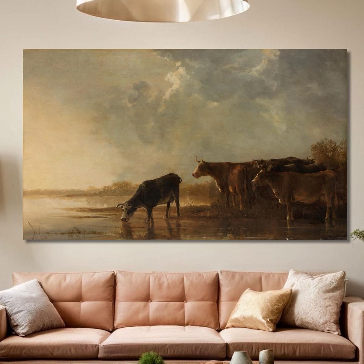 River Landscape With Cows Aelbert Cuyp acu38 canvas print 
