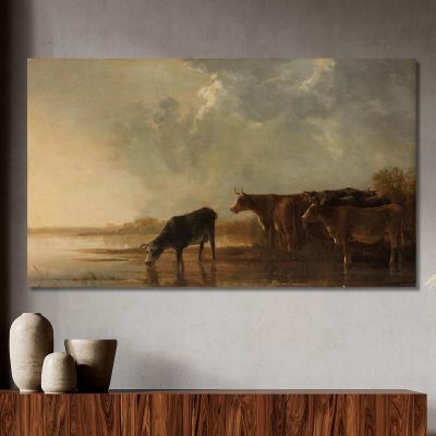 River Landscape With Cows Aelbert Cuyp acu38 canvas print 