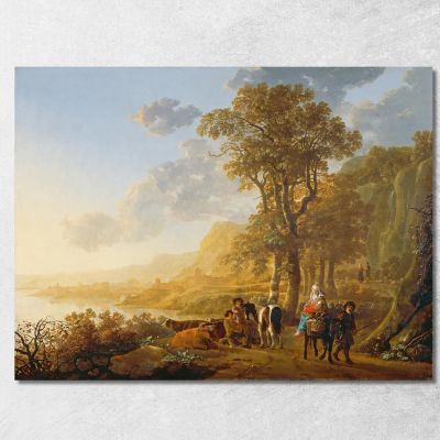 The Flight Into Egypt Aelbert Cuyp acu48 canvas print 
