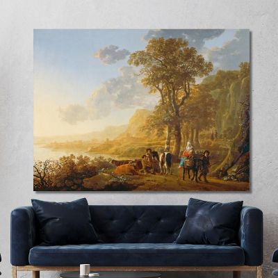 The Flight Into Egypt Aelbert Cuyp acu48 canvas print 