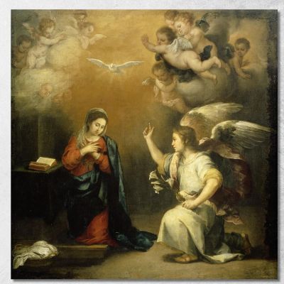 Annunciation To The Virgin Bartolomé Estebán Murillo bem4 canvas print 