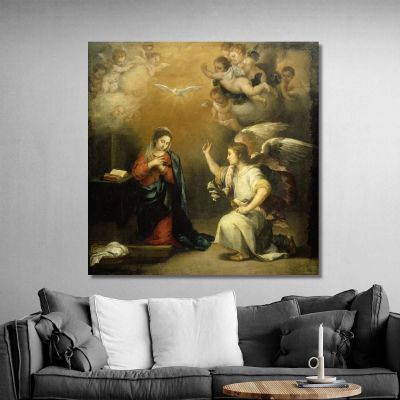Annunciation To The Virgin Bartolomé Estebán Murillo bem4 canvas print 