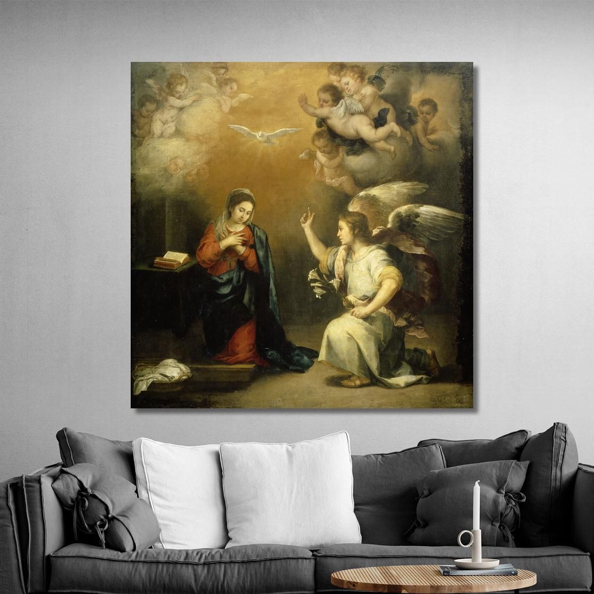 Annunciation To The Virgin Bartolomé Estebán Murillo bem4 canvas print 