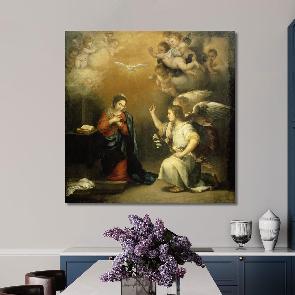 Annunciation To The Virgin Bartolomé Estebán Murillo bem4 canvas print 