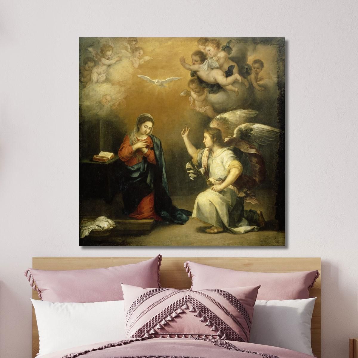 Annunciation To The Virgin Bartolomé Estebán Murillo bem4 canvas print 