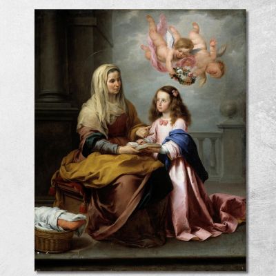Education Of The Virgin Bartolomé Estebán Murillo bem8 canvas print 