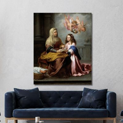 Education Of The Virgin Bartolomé Estebán Murillo bem8 canvas print 