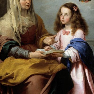 Education Of The Virgin Bartolomé Estebán Murillo bem8 canvas print