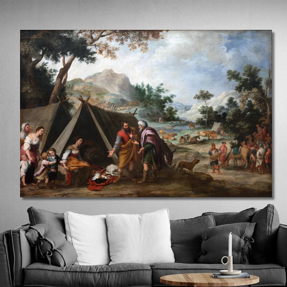 Laban Searching For His Stolen Household Gods Bartolomé Estebán Murillo bem11 canvas print 