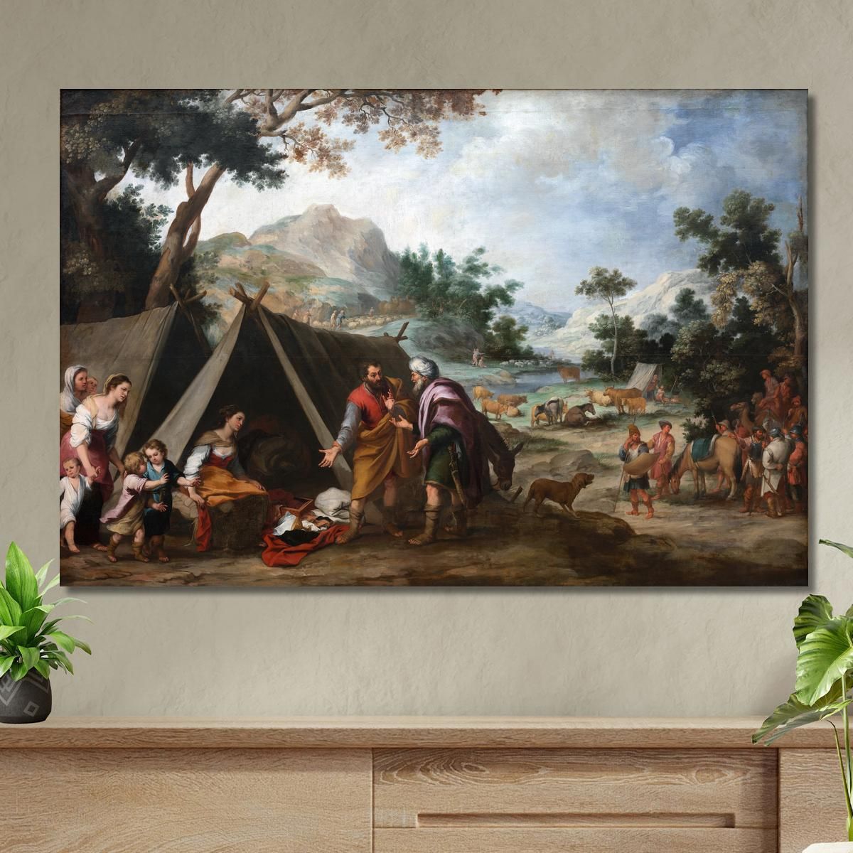 Laban Searching For His Stolen Household Gods Bartolomé Estebán Murillo bem11 canvas print 