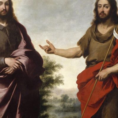 Saint John The Baptist Pointing To Christ Bartolomé Estebán Murillo bem18 canvas print