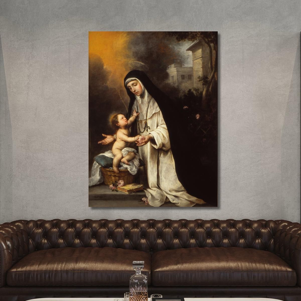 Saint Rose Of Lima Bartolomé Estebán Murillo bem20 canvas print 