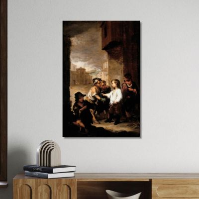 St. Thomas Of Villanueva Dividing His Clothes Among Beggar Boys Bartolomé Estebán Murillo bem23 canvas print 