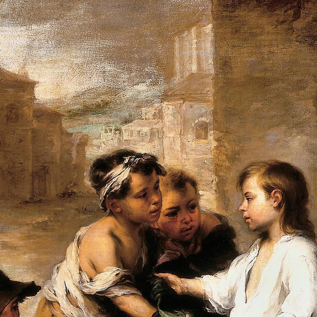 St. Thomas Of Villanueva Dividing His Clothes Among Beggar Boys Bartolomé Estebán Murillo bem23 canvas print